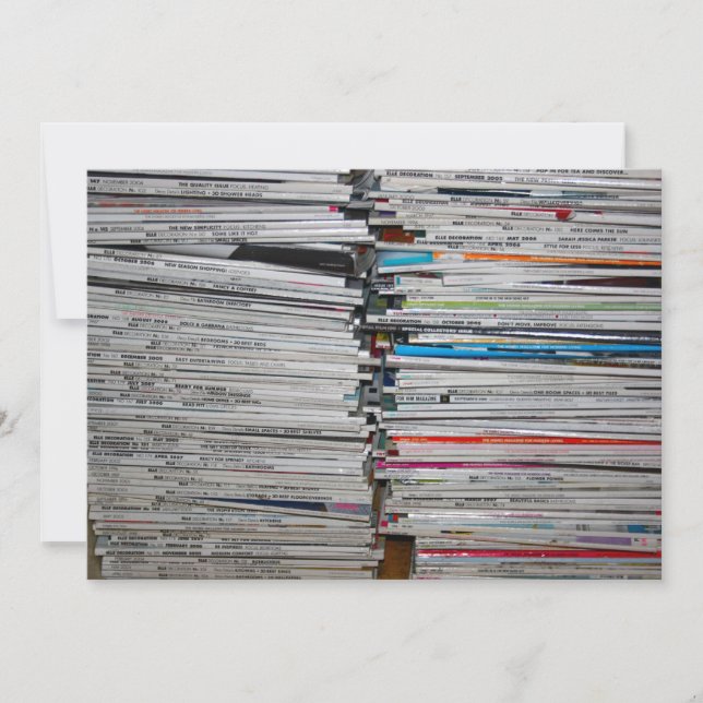 Convite de Pilha de Revistas (Frente)