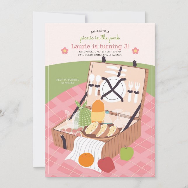 Convite de Piquenique no Parque (Frente)