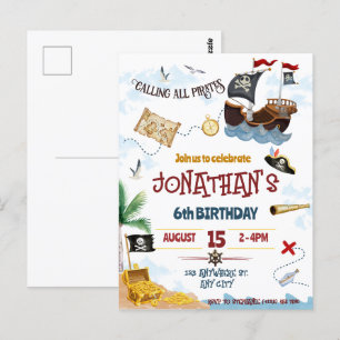 Convite de pirata para download imediato