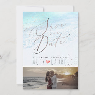 Convite de PixDezines Praia / Orla Save the Date