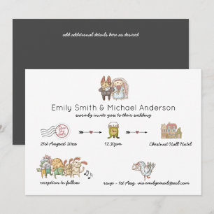 Convite de Planejamento de Linha do Tempo de Casam