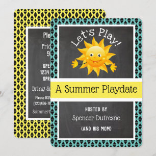 Convite de Playdate do verão