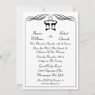 Convite de Pós-Casamento Buck And Doe