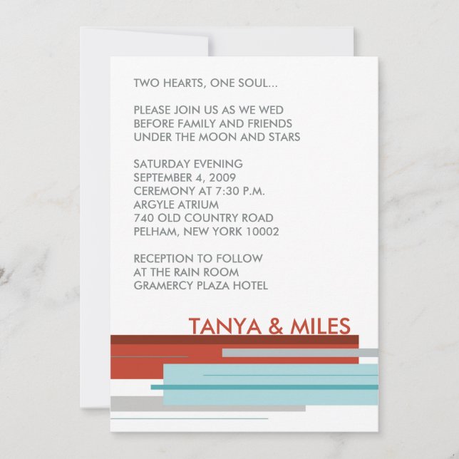 Convite de Praga: Vermelho Moderno (Frente)