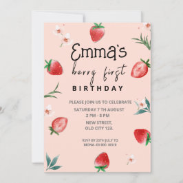 Convite de Primeiro Aniversário da Berry