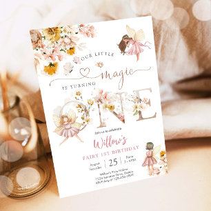 Convite de Primeiro Aniversário da Fada