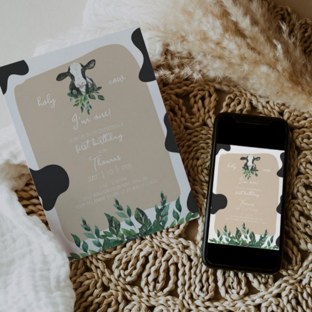 Convite de Primeiro Aniversário da Vaca LEVI (Criador carregado)