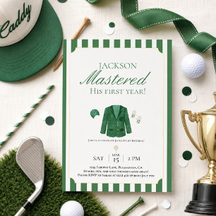 Convite de Primeiro Aniversário de Golfe Jaqueta V