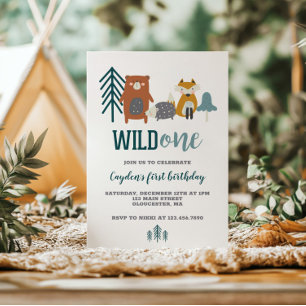 Convite de Primeiro Aniversário do Animal da Flore