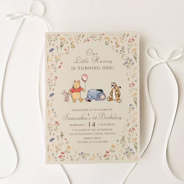 Convite de Primeiro Aniversário Little Honey Tema  (Criador carregado)
