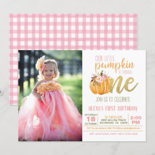 Convite de Primeiro Aniversário para Menina sem F