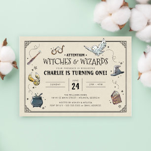 Convite de Primeiro Aniversário Vintage Harry Pott