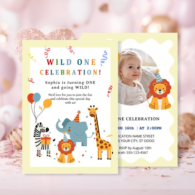 Convite de Primeiro Aniversário Wild One (Criador carregado)