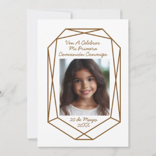 Convite de Primera Comunhão con Foto