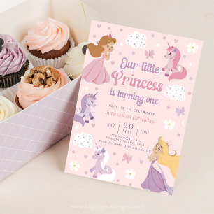 Convite de Princesa Um. Nossa Pequena Princesa
