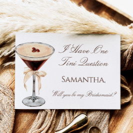 Convite de Proposta de Dama de Honra com Espresso 