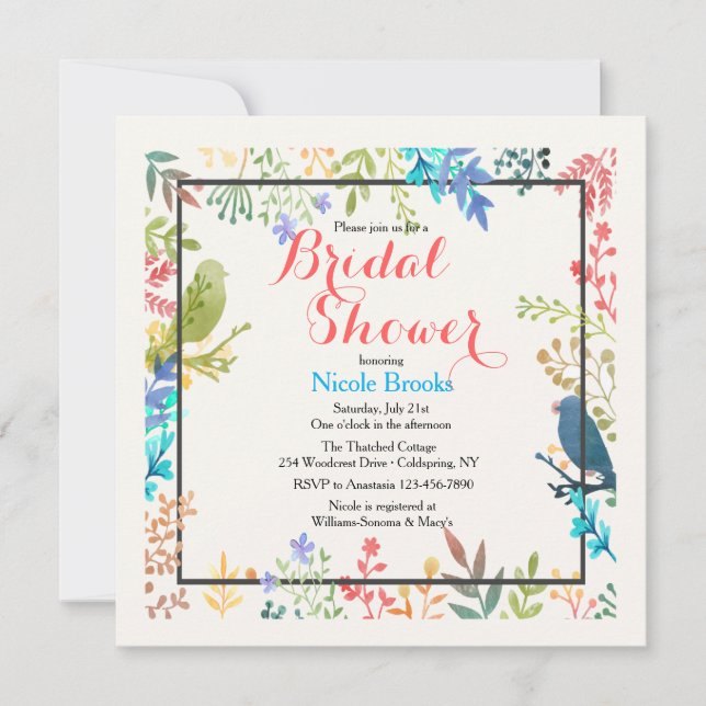 Convite de Quadro de primavera (Frente)