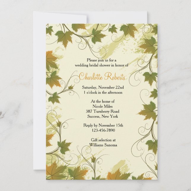 Convite de Quadro de Vinho (Frente)