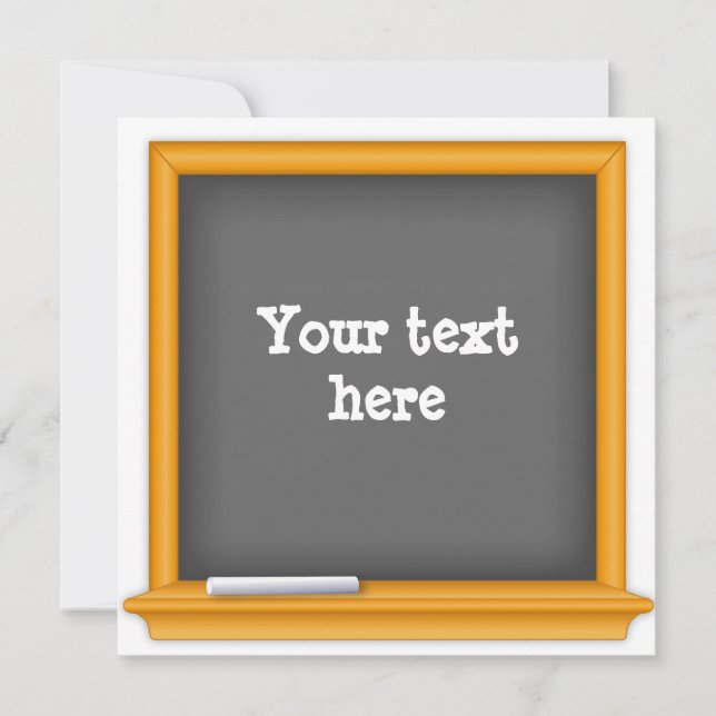 Convite de Quadros de Chalkboard de Festa de Volta (Frente)