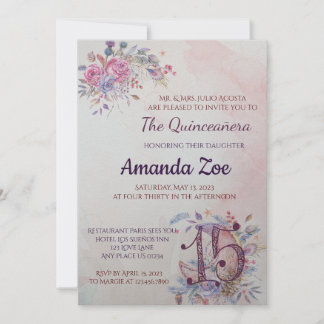 Convite de Quinceañera