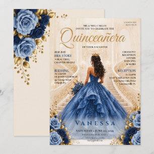 Convite de Quinceanera Capa de Revista Elegante