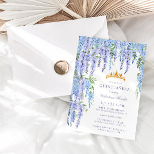 Convite de Quinceanera Floral Elegante