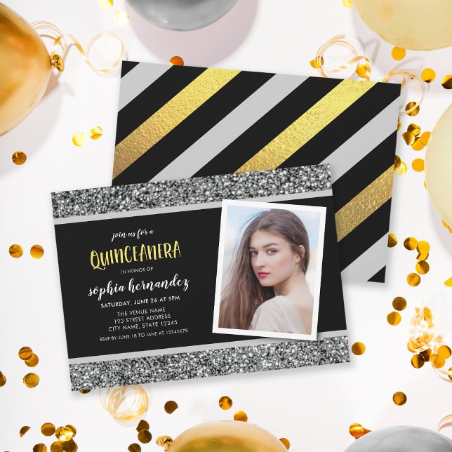 Convite De Quinceanera Para Fotografia Da Silver G (Criador carregado)