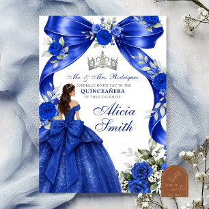 Convite de Quinceanera Princesa Coquette com Laço