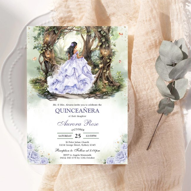 Convite de Quinceanera Rústico Moderno (Criador carregado)