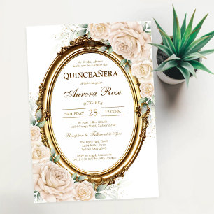 Convite de Quinceanera Rústico Moderno