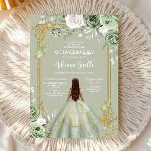 Convite de Quinceanera Rústico Moderno