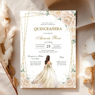 Convite de Quinceanera Rústico Moderno