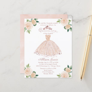 Convite de Quinze Anos Orçamento Rosa Dourado Vest