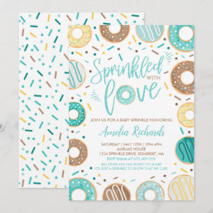 Convite de Raspadinha de Donut Baby Espalhado Com 