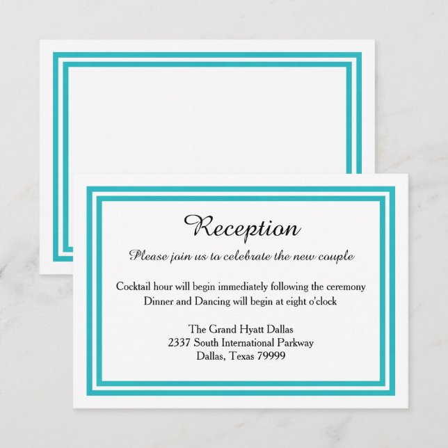 Convite de Recepção com Corte Duplo Verde (Frente/Verso)