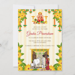Convite de Recepção da Casa Nova Gruhapravesam