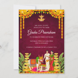 Convite de Recepção da Casa Nova Gruhapravesham