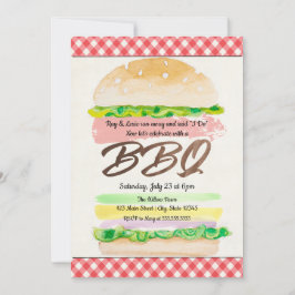 Convite de Recepção de Casamento BBQ