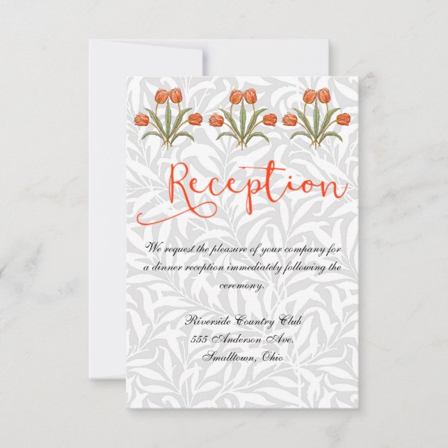 Convite de Recepção de Casamento Branco Personaliz (Frente)