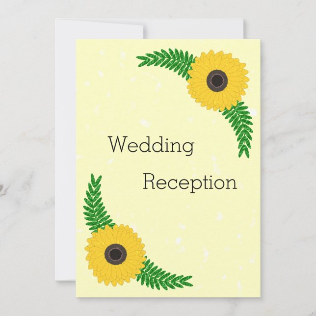Convite de Recepção de Casamento com Design de Gir (Frente)