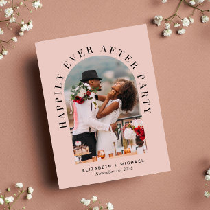 Convite de Recepção de Casamento com Foto do Arco 