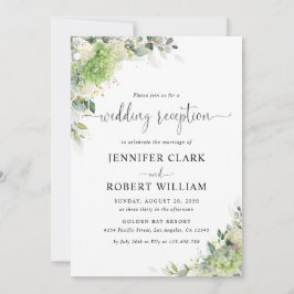 Convite de Recepção de Casamento com Hortênsias Bo