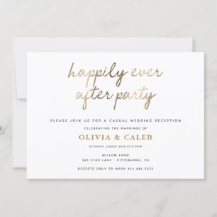 Convite de recepção de casamento Felizes para Semp