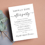 Convite de Recepção de Casamento Felizes para Semp<br><div class="desc">Convite simples e sofisticado para elopamento ou anúncio de casamento privado e recepção de casamento ou festa de celebração. "Festa Felizes para Sempre" é escrito em uma mistura de tipografia simples e um script elegante com floreios. Personalize seu anúncio de casamento e convite de recepção e adicione seus nomes em...</div>