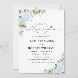 Convite de Recepção de Casamento Floral Hortênsia