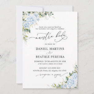 Convite de Recepção de Casamento Floral Hortênsia
