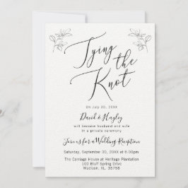 Convite de Recepção de Casamento Laço de Amor