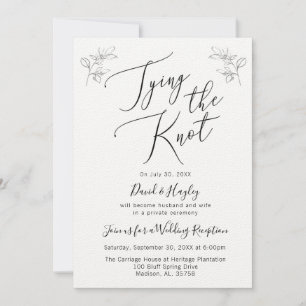 Convite de Recepção de Casamento Laço de Amor