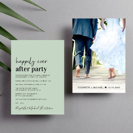 Convite de Recepção de Casamento Minimalista com F