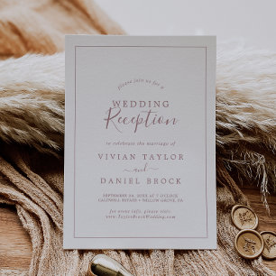 Convite de Recepção de Casamento Minimalista em Do